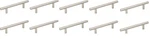 Elements Satin Nickel Cabinet Hardware Handle Pull 156SN Naples Bar Lot Of 10. Fixed Price $24.99.