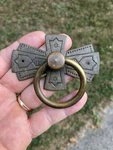 Amazing Rare Apothecary Victorian Bronze Craftsman Eastlake Antique Ring-pull. Fixed Price $48.00.