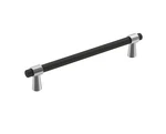 Amerock BP36860FB26 Mergence 6-5/16" C-c Bar Pull, Matte Black Polished Chrome. Fixed Price $15.74.