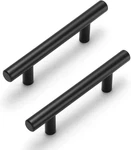 30 Pack Cabinet Handles Matte Black Pulls With Inch Hole Center, Stain. Fixed Price $37.52.