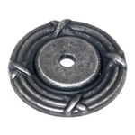 Belwith Keeler Antique Pewter Ribbon & Reed Round Cabinet Knob Backplate M606. Fixed Price $12.88.