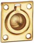 Nos 6 Baldwin Hardware Estate Series 0392-030 Flush Shiny Brass Ring Pull. Fixed Price $125.00.