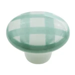 Pack Of 10 P2180-WGRCK Green Checker 1/2" Cabinet Knobs Hickory English Cozy. Fixed Price $58.10.