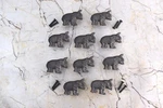 10PCS Cast Iron Elephant Shape Cabinet Drawer Door Knobs Vintage Handles Pull. Fixed Price $45.00.