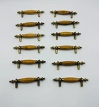 Vintage Keeler Wood Brass Drawer Pulls, 3-INCH Hole, Set Of 12, Style 16421. Fixed Price $35.00.