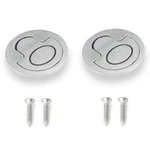 2*HIDDEN Recessed Furniture Stainless Steel Round Flush Pull Ring. Fixed Price $12.99.