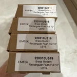 Emtek 220310US19 Brass Modern Rectangular Flush Pull 10", Flat Black. Fixed Price $50.00.