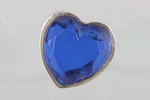 Costume Blue Faceted Stone Heart Ring Size 8 Fashion 0230B. Fixed Price $20.00.