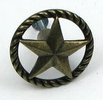 Antique Western Style Brass Star Drawer Cabinet Pull Handle Knob Decor 1.5 X .5". Fixed Price $10.99.