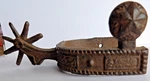 Single Cast Iron Spur, Great Decor, Star Rowel, Rodeo, Western Cowboy. Fixed Price $15.90.
