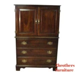 Stickley Solid Cherry High Chest Tv Media Cabinet Dresser. Fixed Price $539.10.