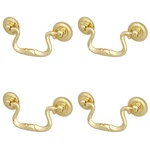 Hafele 125.28.800 Polished Brass Finish Drop Pull Handle Set Of 4, Closeout. Fixed Price $15.74.