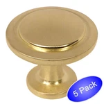 *5 Pack* Cosmas Cabinet Hardware Brushed Brass Round Knob #5560BB. Fixed Price $6.00.
