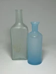 Collectible Vintage Glass Decorative Colorful, Eclectic Bottles, Set Of 2. Fixed Price $14.39.