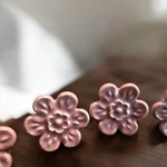 Set Of 5 Pink Ceramic Flower Drawer Knobs By Midwest-cbk (S201). Fixed Price $18.66.