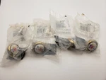(4) Amerock BP76244-FWB Bright Brass Knob Pull With White Floral Ceramic Center. Fixed Price $25.00.
