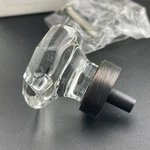 Lot Of 4 + 1; Cosmas 5268ORB-C Oil Rubbed Bronze & Clear Glass Cabinet Knobs. Fixed Price $15.00.