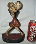 Antique Hubley Usa Fish Charleston Dancers Man Lady Cast Iron Art Doorstop. Fixed Price $716.00.