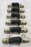 Black Bear On Log Resin Dresser Drawer Pulls Set Of 6. Fixed Price $49.99.