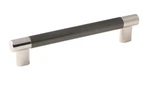 Cabinet Pull Polished Nickel/gunmetal 6-5/16 Inch (160 Mm) Center To Ce.... Fixed Price $20.43.