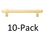 *10-PACK* Gliderite 5 In. Center-to-center Solid Satin Gold Euro Style Bar Pulls. Fixed Price $29.99.