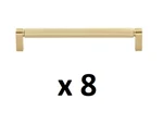 *8* Gliderite 7-9/16 In. Cc Satin Gold Solid Knurled Bar Pull (4788-192-SG-10). Fixed Price $51.99.