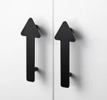 Pack Ikea Jarnsparv Handle Black Arrow 5 9/16" New 604.461.21. Fixed Price $18.04.