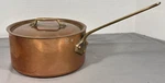 Williams Sonoma France Copper Saucepan Vintage Pot Lid Brass Handle 8. Fixed Price $159.87.