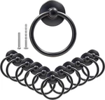 12PCS Round Ring Drawer Pulls Matte Black Handle Knobs For Cabinet. Fixed Price $18.79.