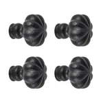 Cabinet Hardware Knob Black Wrought Iron Floral Mission Design 1.5" Di. Set Of 4. Fixed Price $67.99.