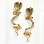 Antique Brass Cabinet Pulls Cobra Snake Decorative Door Handles Interior. Fixed Price $46.97.