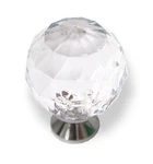 (5 Pack) 1-3/16 Inch Design Facets Ball Knob Chrome Base Clear Crystal. Fixed Price $31.20.