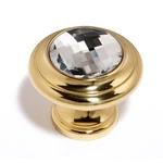 Alno C211-CLR/PB Swarovski Crystal 1/4" Knob Polished Brass. Fixed Price $17.75.