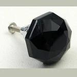 Set Of Two (2) Large Black Solid Crystal Drawer Knob Cabinet Pull HO14BL. Fixed Price $33.00.