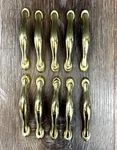 Vintage Kbc 1992 Lot Of 10 Brass Spoon Foot Cabinet Drawer Pulls Handles 43502. Fixed Price $12.99.