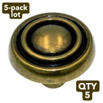 5-PACK Amerock Sterling Tradition Burnished Brass 1/8" Cabinet Knob BP1306-O77. Fixed Price $16.65.