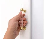 Peaha 10 Pack Acrylic Drawer Pulls Kitchen Cabinet Handle Gold Brushed Brass. Fixed Price $15.00.