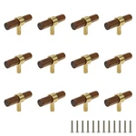 Tsnamay Drawer 2.36"/60MM Pulls Brass Walnut Kitchen L2.36" Single Hole, Wood. Fixed Price $52.88.