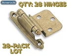 28-HINGES Amerock BP3428-BB Burnished Brass Self-closing Face Mount 3/8" Inset. Fixed Price $31.07.