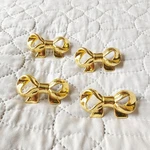 Set Of 4 Gold Bow Drawer Pulls Cabinet Knobs 2.5X1.5 Coquette Furniture Hardware. Fixed Price $20.00.