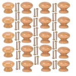 20PCS Unfinished Wood Drawer Knobs Pulls Finished, 33MM Round Mushroom Shape .... Fixed Price $17.04.