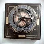 Antique Brass Compass Sundial With Box (london) - Pocket Watch Style SAIM006. Fixed Price $46.75.