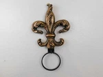 Fleur Lis Hand Towel Ring Gold Leaf Bathroom Hardware Royal World Decor. Fixed Price $125.00.