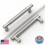 Coinkoly 10 Pack 5'' Brushed Nickel Knurled Cabinet Handles Satin Drawer. Fixed Price $64.70.