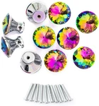 10 Pack Drawer Knobs, 30MM Colorful Crystal Glass Cabinet Dresser Pulls. Fixed Price $14.03.