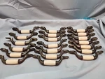 Vintage Brass & Porcelain Cabinet Pulls Handles National Lock # 3866 Set Of 20. Fixed Price $18.88.