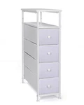 Narrow Dresser For Bedroom, Fabric Tall & Chests Of Drawers With 4 Dr.... Fixed Price $76.27.
