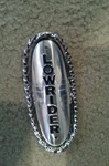 Square Twisted Lowrider Bicycle Headbadge Name Plate Holder Trim & Headbage Inc. Fixed Price $26.99.