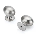 Homdiy 10 Pack Solid Brushed Nickel Cabinet Knobs 1-5/16 Inch Oval Drawer Kno.... Fixed Price $34.44.