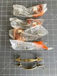 6 Amerock Shenandoah Nos Polished Brass 3" Cabinet Pull Handle BP-302-BB. Fixed Price $12.00.